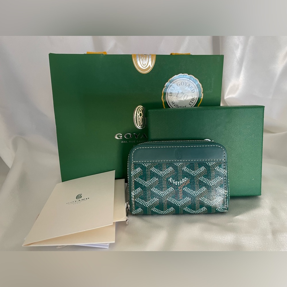 Goyard Mini Matignon Wallet in Green